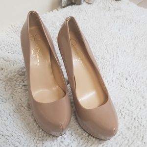 Jessica Simpson Jasmint Nude heels sz 10/40